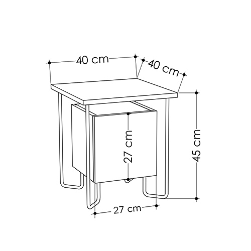 Прикроватная тумба белого цвета с дверцей ACRES NIGHTSTAND WHITE в Омске