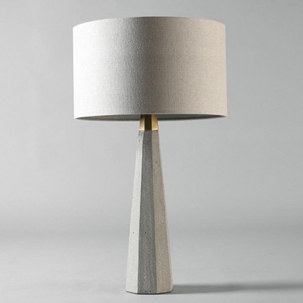 Настольная лампа Concrete Stone Table Lamp Tube Серый в Омске | Loft Concept 