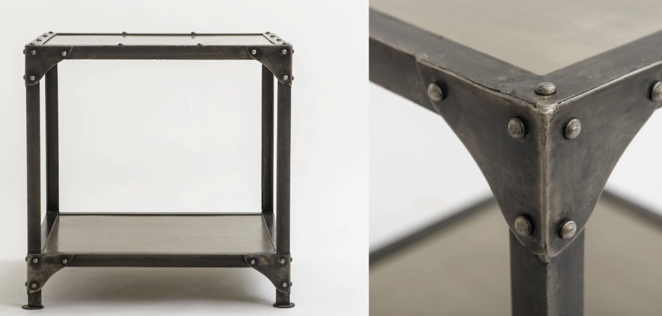 Кофейный стол Industrial Steampunk Nickel Side Table Кофейный стол Industrial Steampunk Nickel Side Table - Loft-Concept в Омске