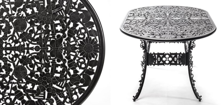 Обеденный стол Industry Collection ALUMINIUM OVAL TABLE – BLACK Обеденный стол Industry Collection ALUMINIUM OVAL TABLE – BLACK - Loft-Concept в Омске