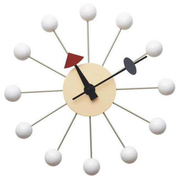 Часы George Nelson Ball Clock White Белый в Омске | Loft Concept 