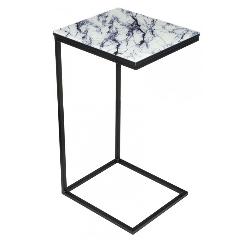 Приставной стол Zermatt Side Table white marble Белый Мрамор Bianco в Омске | Loft Concept 