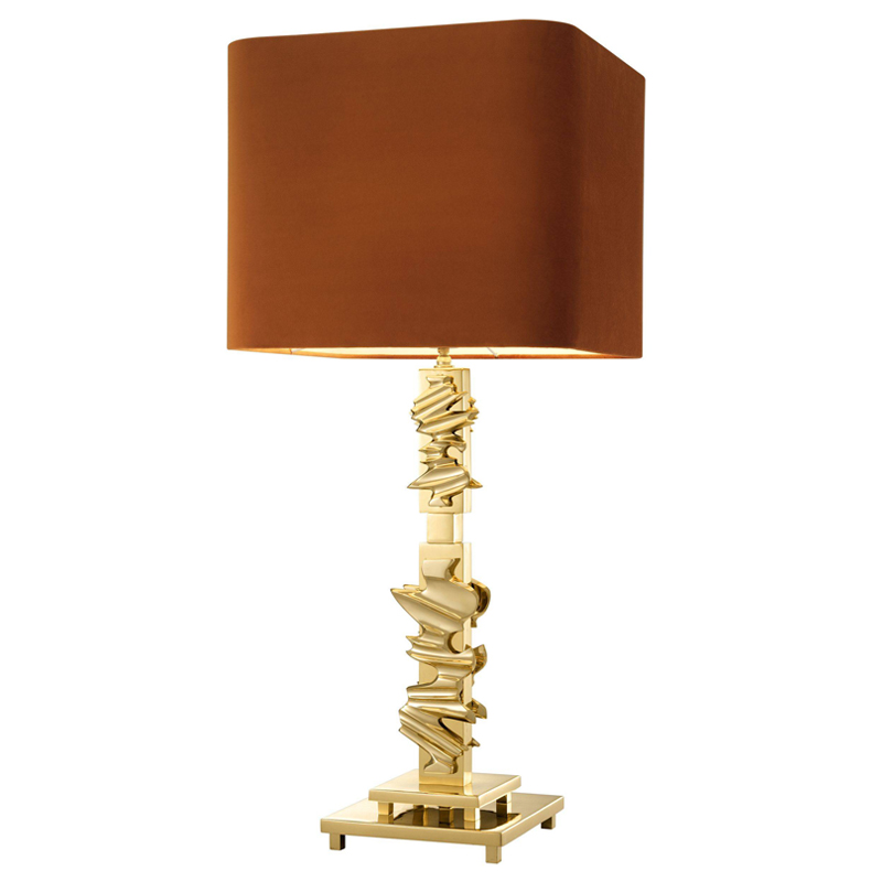 Настольная лампа Eichholtz Table Lamp Abruzzo brass Латунь Оранжевый в Омске | Loft Concept 