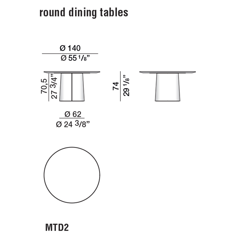 Дизайнерский круглый обеденный стол MATEO Dining Table в Омске