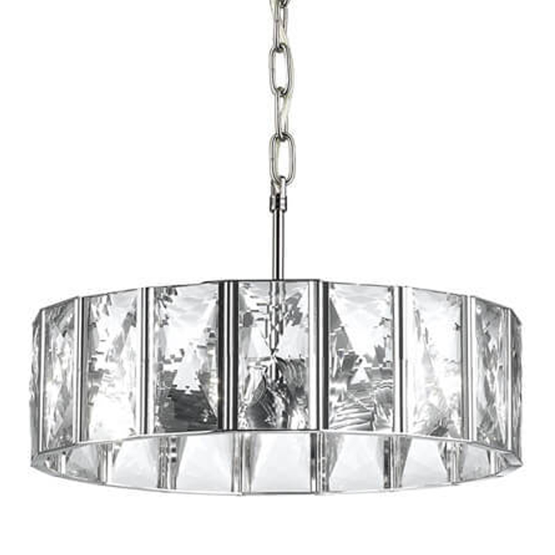 Люстра Tiers Crystal Light Chandelier Round Хром Прозрачный (Transparent) в Омске | Loft Concept 