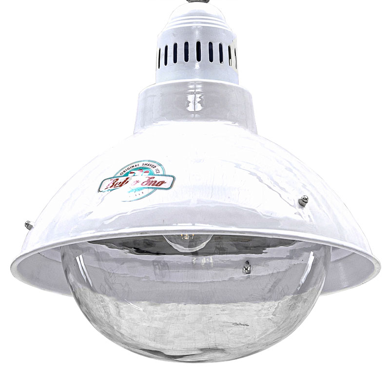 Подвесной светильник Visor Loft White Pendant Белый Прозрачный в Омске | Loft Concept 