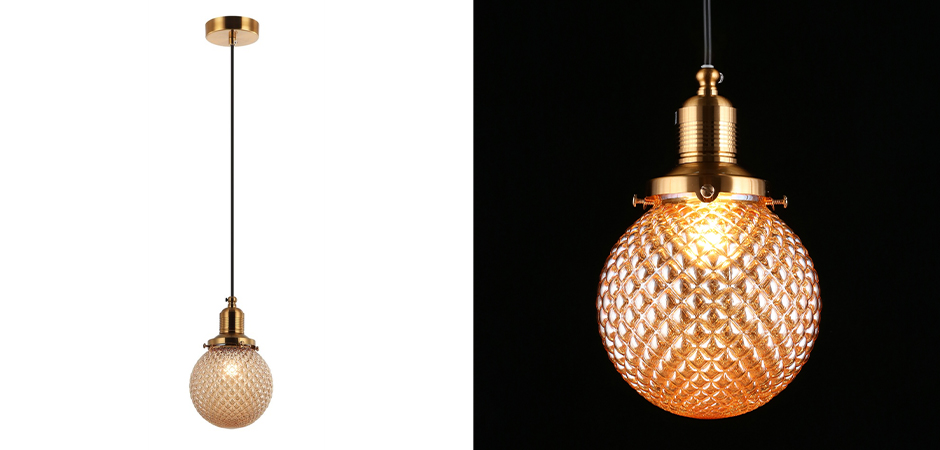 Подвесной светильник Perforated Bubbles Янтарь - Loft-Concept в Омске