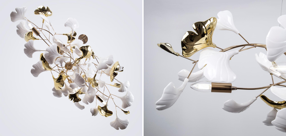 Большая люстра Wintery flover с Белыми декоративными плафонами Большая люстра Wintery flover с Белыми декоративными плафонами - Loft-Concept в Омске