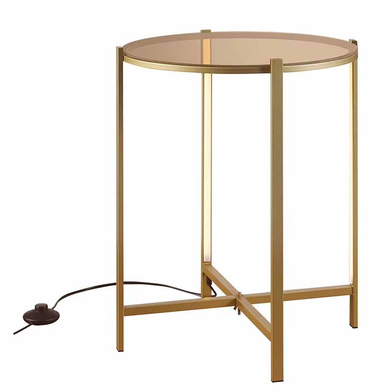 Приставной стол Galia Side Table Bronze LED Бронза в Омске | Loft Concept 