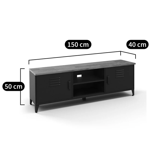 ТВ-тумба из металла и столешницей из массива дуба Metal Wood TV-Stand в Омске