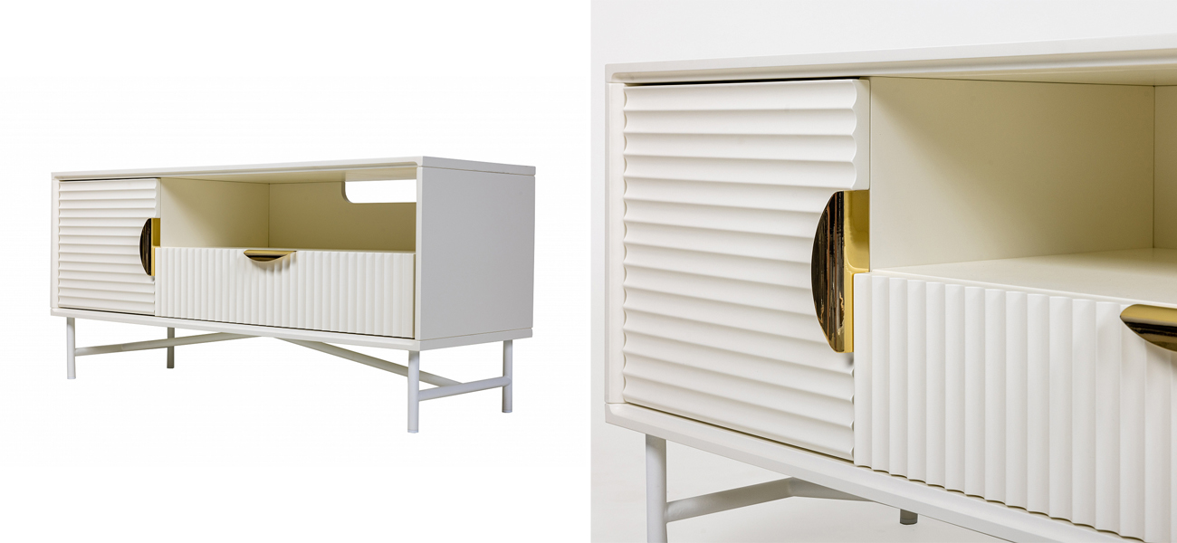 ТВ-тумба Antique Order Белая 110 см - фото