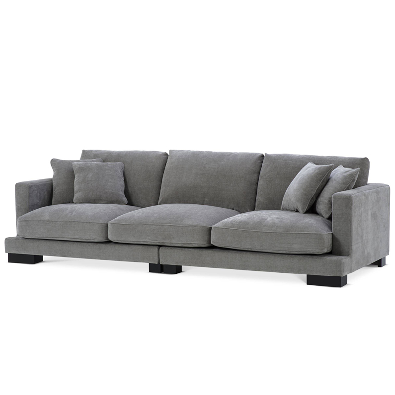 Диван Eichholtz Sofa Tuscany grey Серый Черный в Омске | Loft Concept 