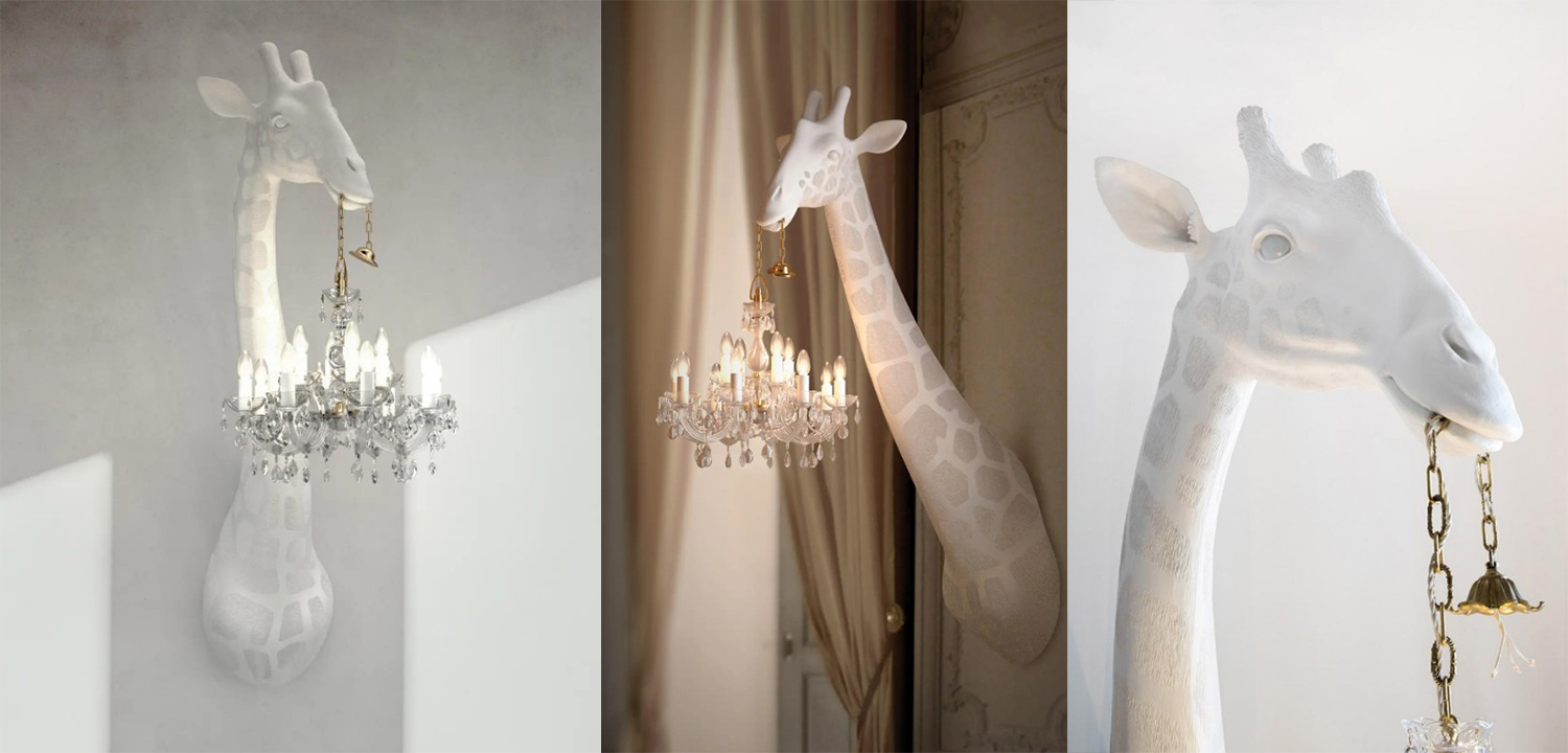 Бра белый жираф White Giraffe Wall Lamp Sconce Chandalier - фото