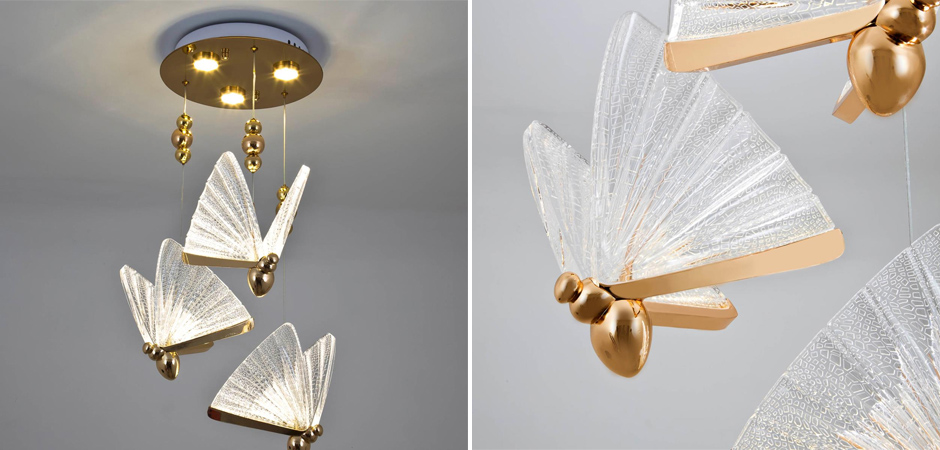Тройной Подвесной Светильник Butterfly Тройной Подвесной Светильник Butterfly - Loft-Concept в Омске