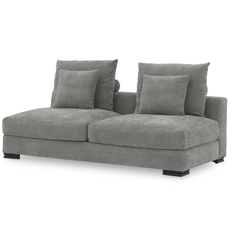 Диван Eichholtz Sofa Clifford 2-Seater grey Серый Черный в Омске | Loft Concept 