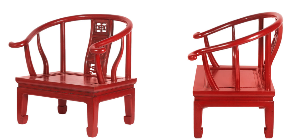 Кресло для медитации Chinese Armchair Red Кресло для медитации Chinese Armchair Red - Loft-Concept в Омске