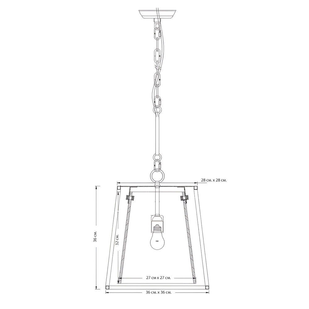 Подвесной светильник трапециевидной формы Golden Trapeze в Омске