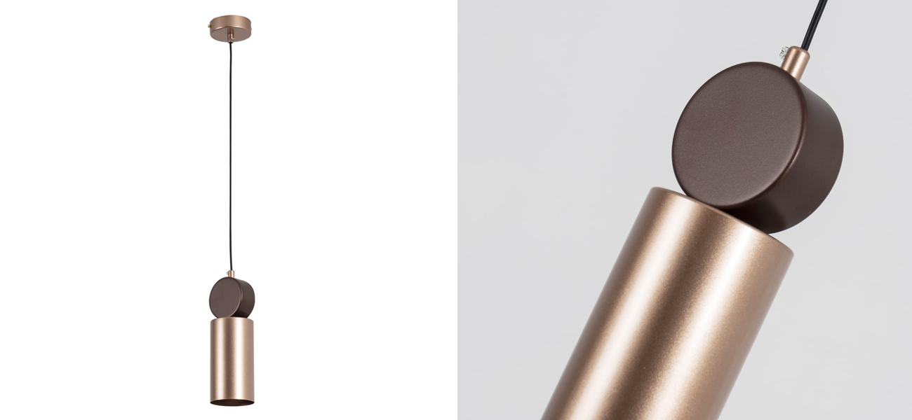 Подвесной светильник медно-розового цвета MOGIR - фото №1