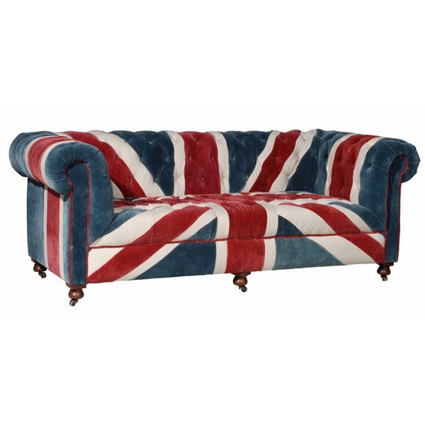 William Sofa Union Jack Velvet Andrew Martin Мульти в Омске | Loft Concept 