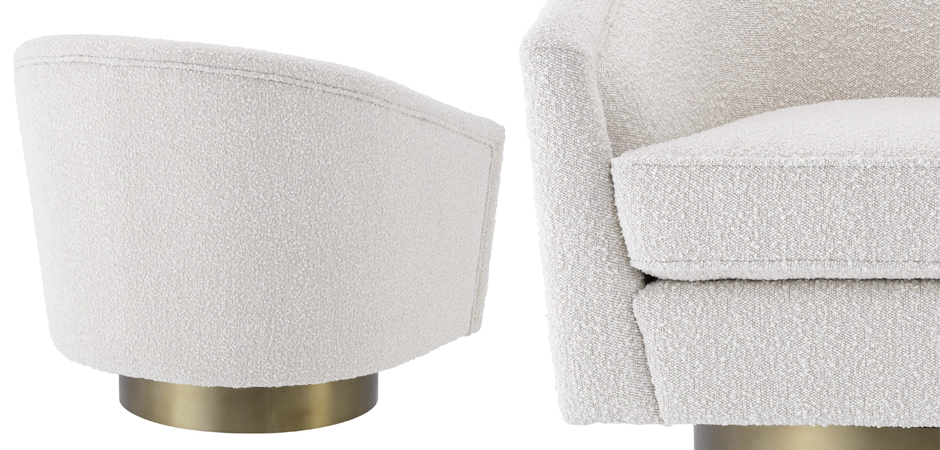 Кресло Eichholtz Swivel Chair Catene Boucle cream Кресло Eichholtz Swivel Chair Catene Boucle cream - Loft-Concept в Омске