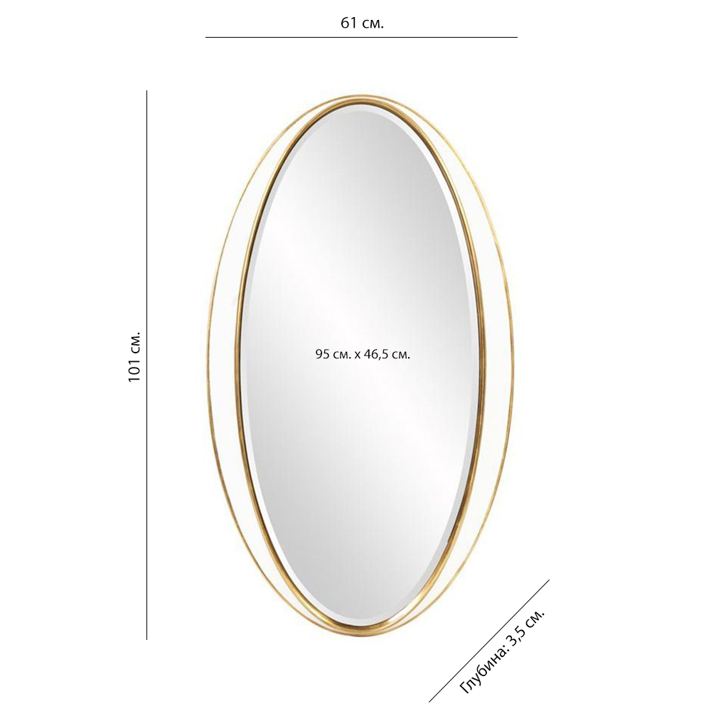 Зеркало овальное в глянцевой раме Mirror Gloss Зеркало овальное в глянцевой раме Mirror Gloss в Омске