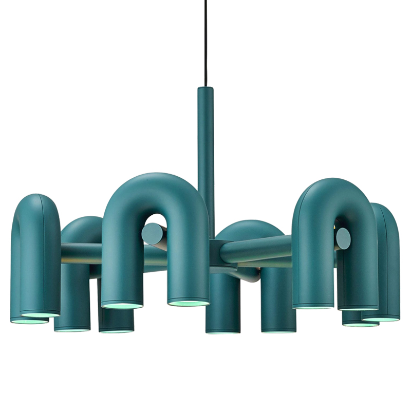 Люстра Cirkus AGO Lighting turquoise 4-6 Бирюзовый в Омске | Loft Concept 