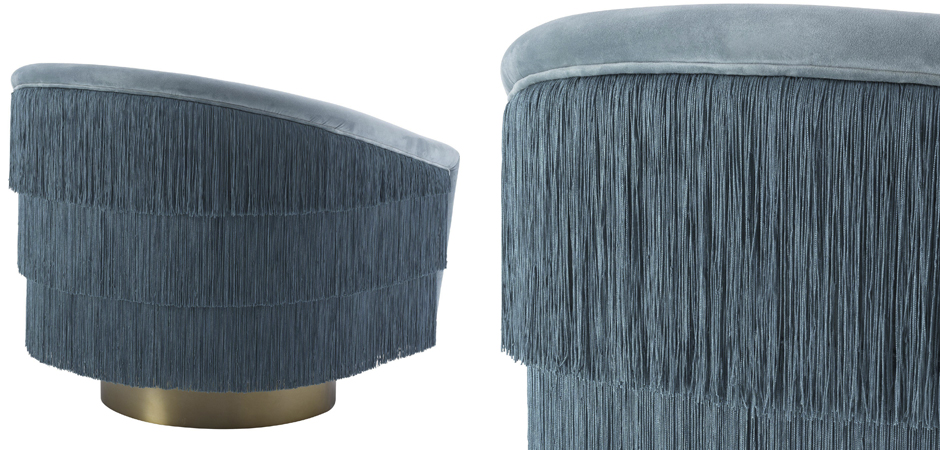 Кресло Eichholtz Swivel Chair Le Vante blue Кресло Eichholtz Swivel Chair Le Vante blue - Loft-Concept в Омске