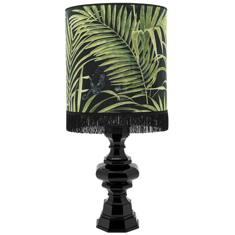 Настольная лампа Table Lamp Empire Velvet Black Green Зеленый Черный в Омске | Loft Concept 