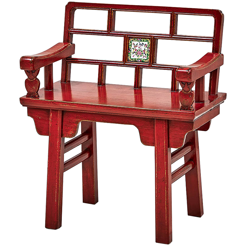 Стул Chinoiserie Red Stool Красный в Омске | Loft Concept 