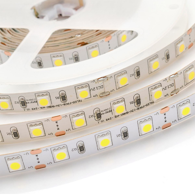 Комплект светодиодной ленты 14,4W/m 60LED/m 5050SMD холодный белый 1M Белый в Омске | Loft Concept 