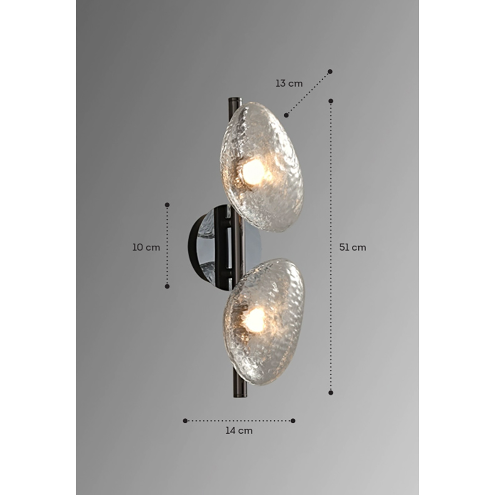 Бра LINDIS FROST LONG WALL 2 лампы Прозрачное стекло в Омске