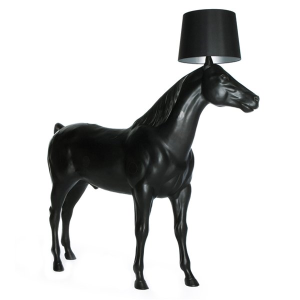 Торшер Moooi Horse Lamp Черный матовый в Омске | Loft Concept 