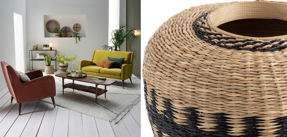 Ваза Wicker Vase with Bamboo and Herbarium Ваза Wicker Vase with Bamboo and Herbarium - Loft-Concept в Омске