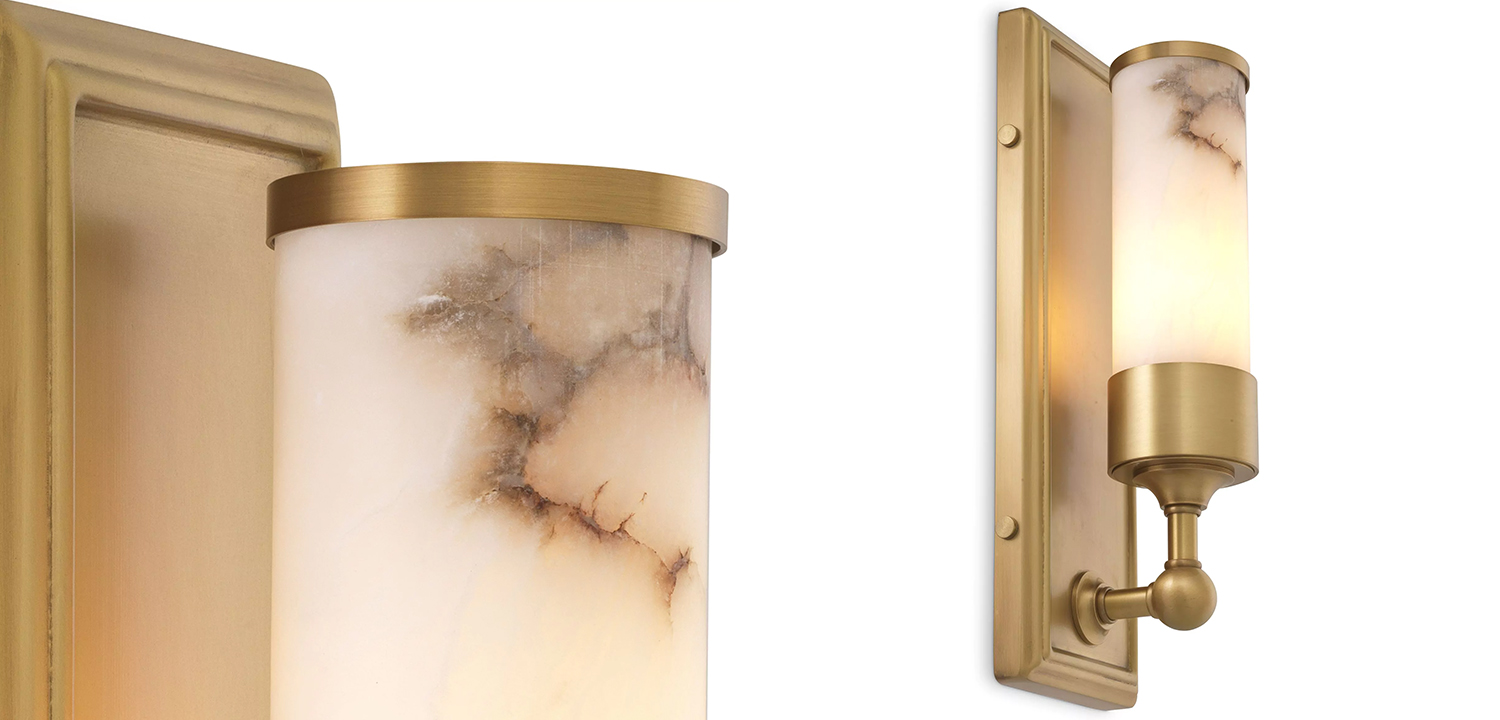 Бра Eichholtz Wall Lamp Valentine Alabaster - фото №1