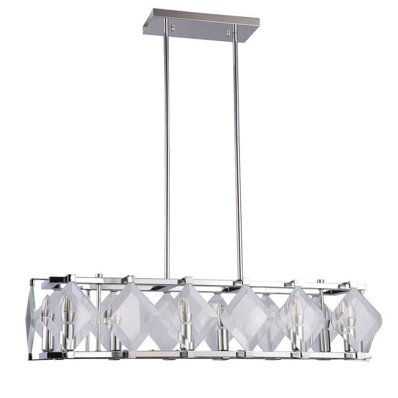 Люстра Glass Rhombus Lighting Хром в Омске | Loft Concept 