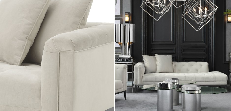 Кушетка Eichholtz Lounge Sofa Cesare Left Pebble grey Кушетка Eichholtz Lounge Sofa Cesare Left Pebble grey - Loft-Concept в Омске