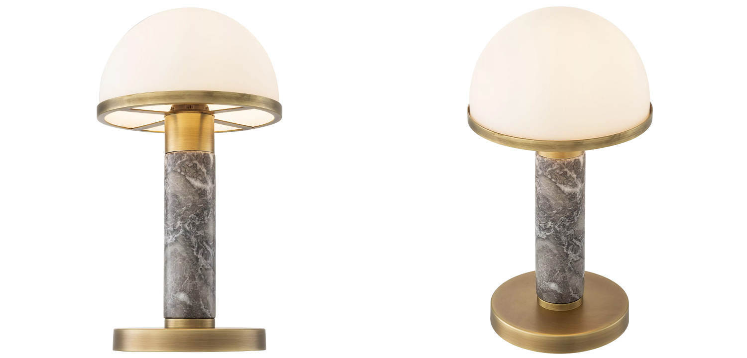 Настольная лампа Gabriela Gray stone - фото №1