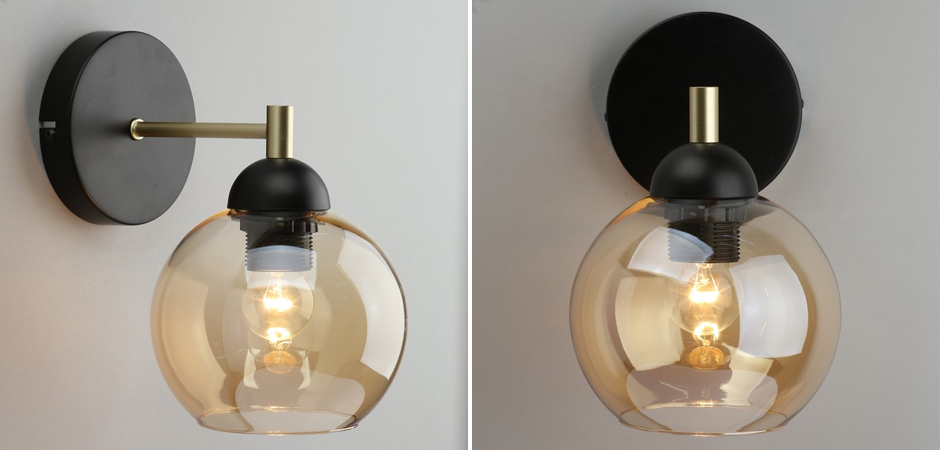Бра c дымчатым стеклом Smoky Sphere Бра c дымчатым стеклом Smoky Sphere - Loft-Concept в Омске