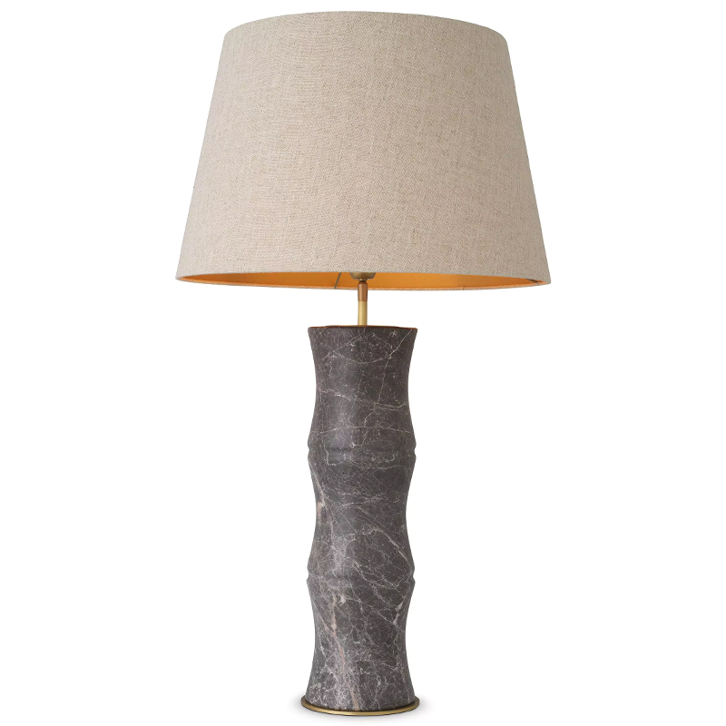 Настольная лампа Eichholtz Table Lamp Bonny Grey Бежево-серый Серый Латунь в Омске | Loft Concept 