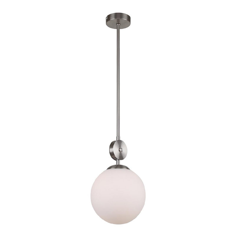 Подвесной светильник Kyran Nickel Hanging Lamp Никель Белый в Омске | Loft Concept 