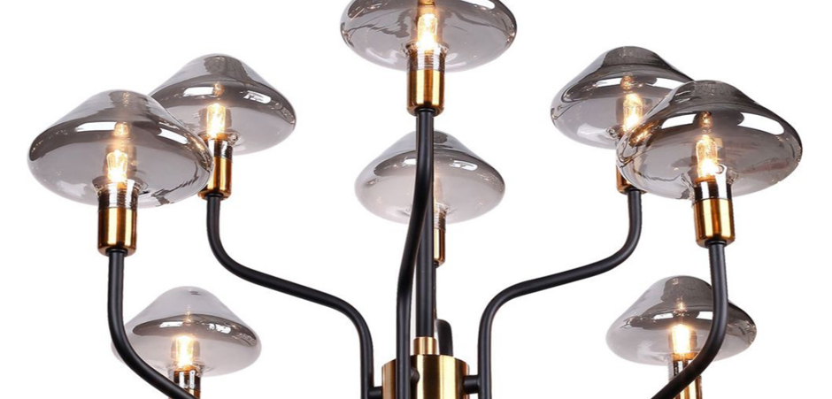 Люстра Gray Glass Mushrooms Люстра Gray Glass Mushrooms - Loft-Concept в Омске