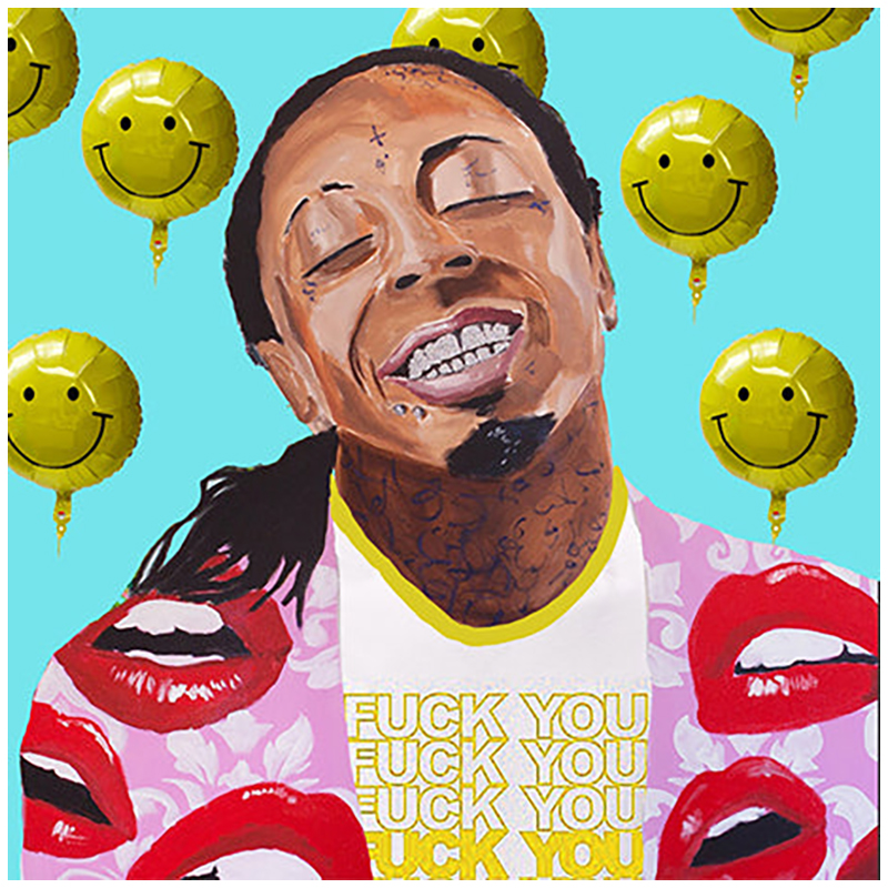 Картина Lil Wayne with Smiling Balloons Мульти в Омске | Loft Concept 