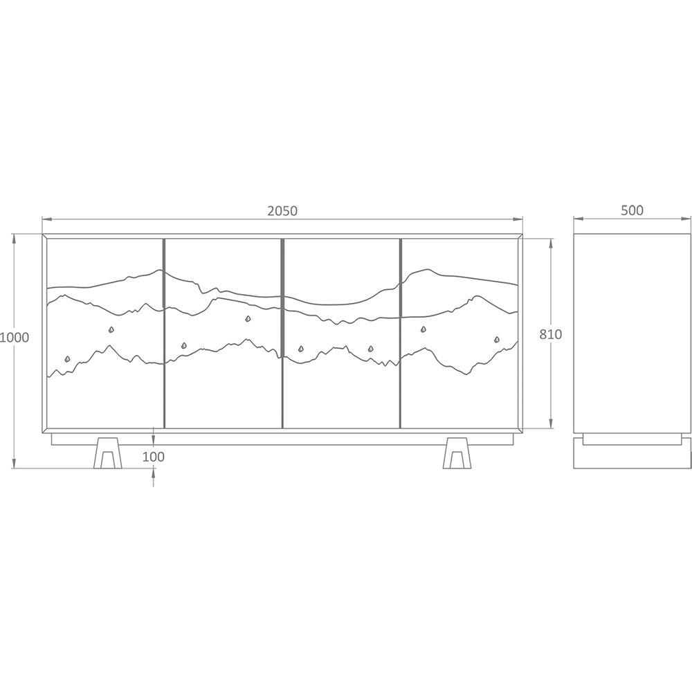 Буфет Okinawa Taupe Large в Омске
