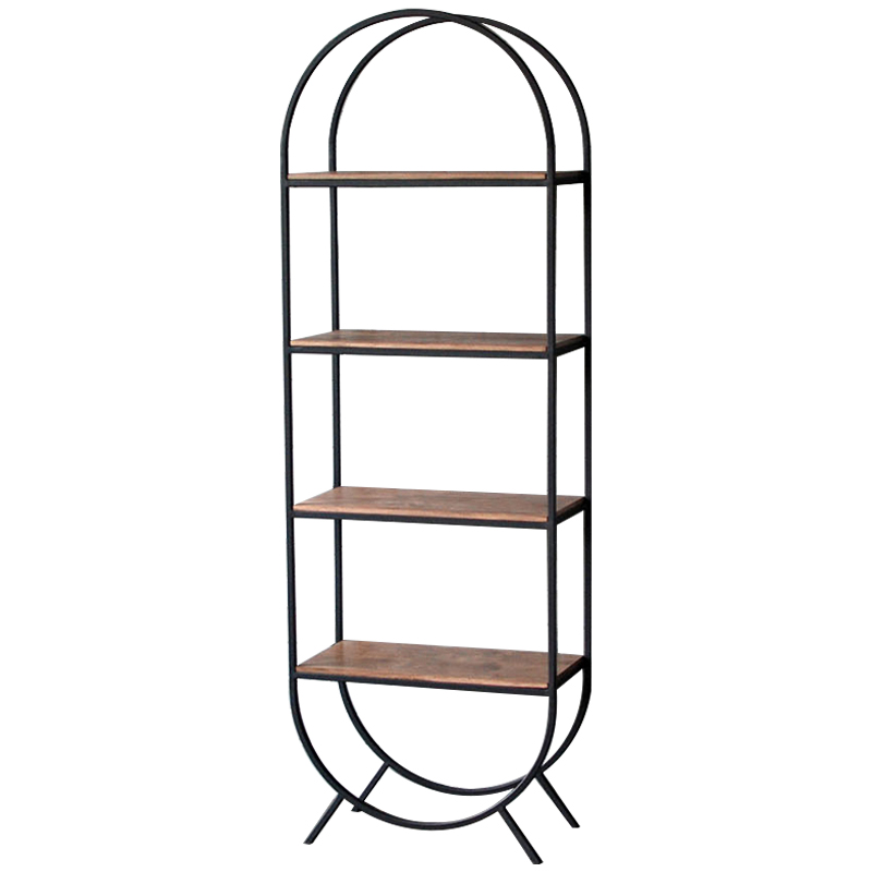 Стеллаж Lugo Industrial Metal Rust Black Rack Коричневый Черный в Омске | Loft Concept 