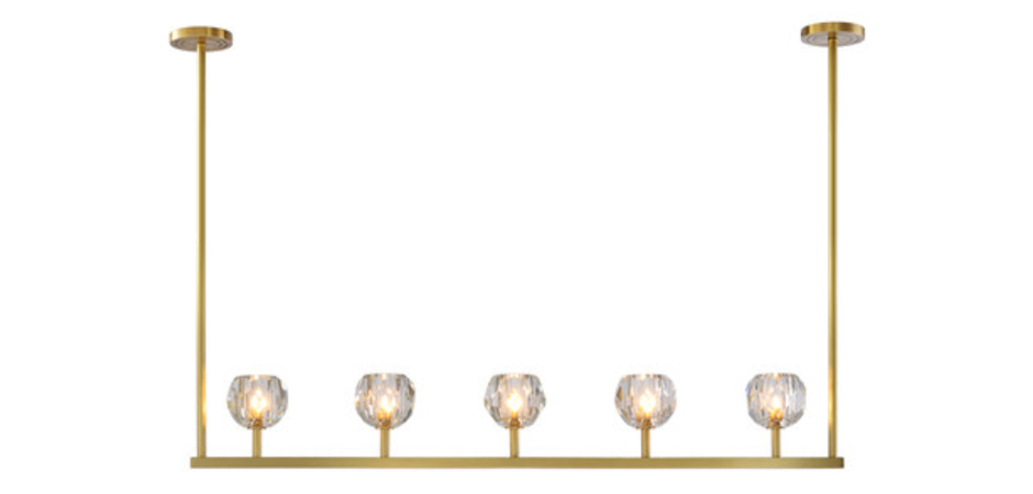 Люстра RH Boule De Cristal Linear Chandelier 5 Люстра RH Boule De Cristal Linear Chandelier 5 - Loft-Concept в Омске
