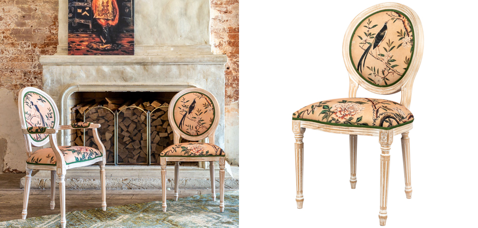 Стул Beige and Green Chinoiserie Stool Стул Beige and Green Chinoiserie Stool - Loft-Concept в Омске