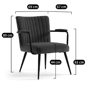 Кресло бархатное с подлокотниками на металлическом каркасе Oriel Retro Armchair Кресло бархатное с подлокотниками на металлическом каркасе Oriel Retro Armchair в Омске