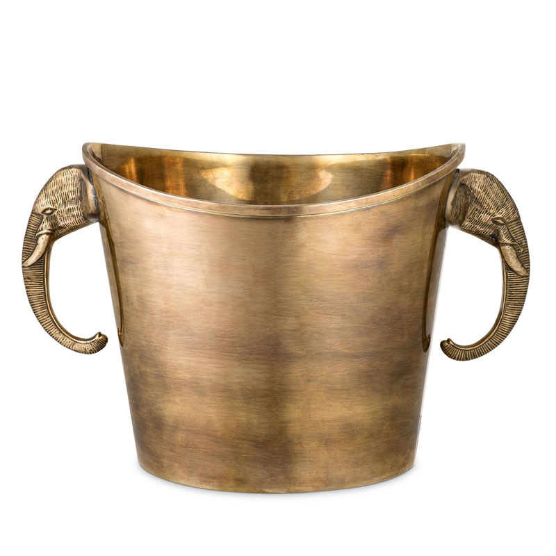 Ведерко для льда Eichholtz WINE COOLER MAHARAJA brass Винтажная латунь в Омске | Loft Concept 