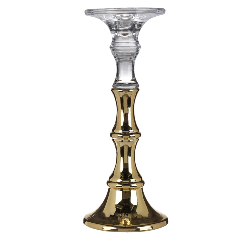 Подсвечник Eugenie Candlestick 30 Глянцевое золото в Омске | Loft Concept 