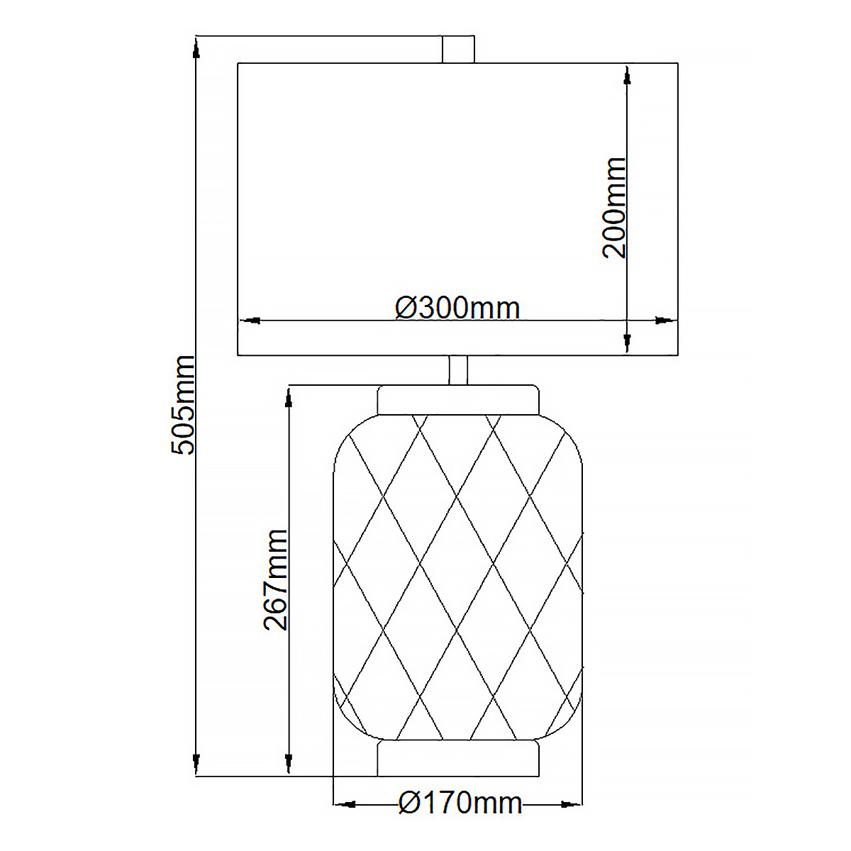 Настольная лампа с цилиндрическим абажуром и прозрачным стеклянным основанием Quintiesse в Омске